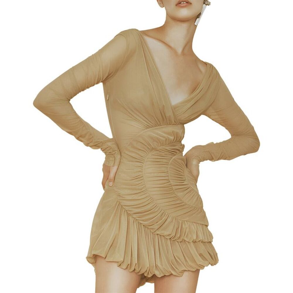 Colon Diana Womens  Solid Mini Dress